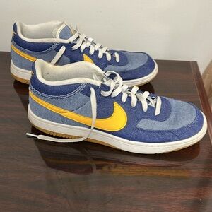 Nike Air Skyforce 'Golden State Warriors' Blue Denim Sneakers, Size 12